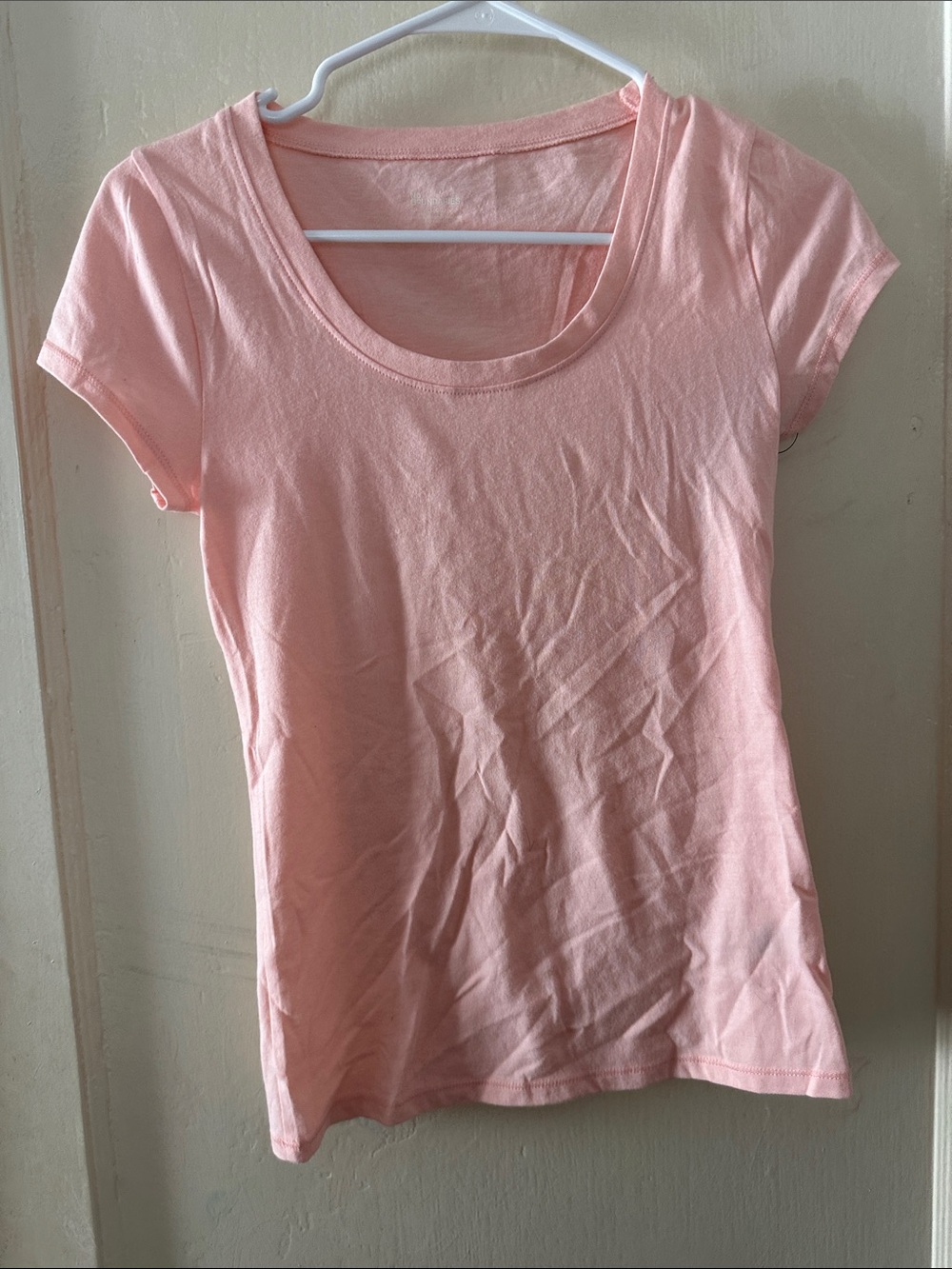 No Boundaries Light Pink Scoop Neck Short Sleeve Tee